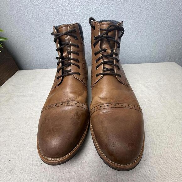 Warfield & Grand Porter Men’s Cap Toe Shoe Boot Chestnut Size 10.5 - Picture 3 of 10